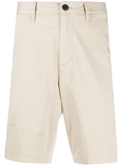 Beige Men's Armani Emporio Cotton Blend Bermuda Shorts Shorts | Y3181XF