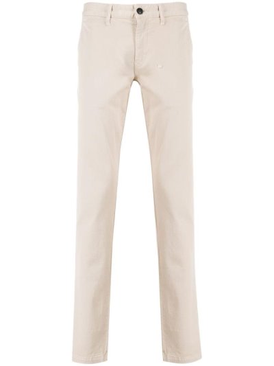 Beige Men's Armani Emporio Slim Fit Chinos | 2W7ZZKW