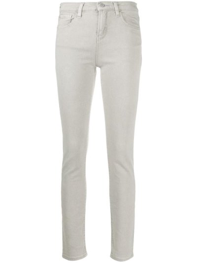 Beige Women's Armani Emporio High Waist Skinny Jeans | LH7R889