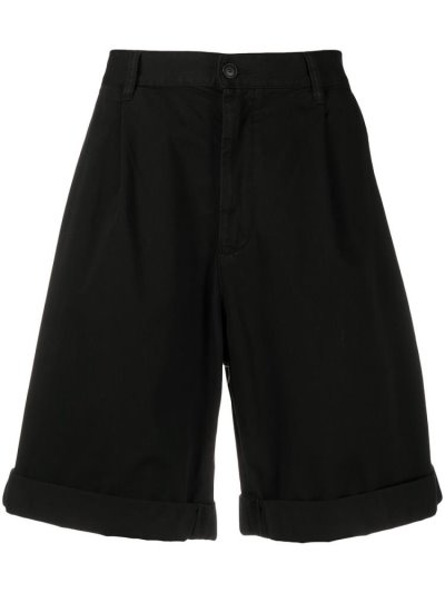 Black Men's Armani Emporio Cotton Bermuda Shorts Shorts | 6GBMZAO