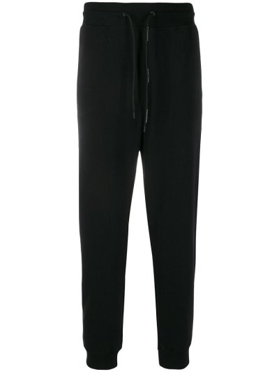 Black Men's Armani Emporio Cropped Drawstring Track Pants | 6JKXDHC