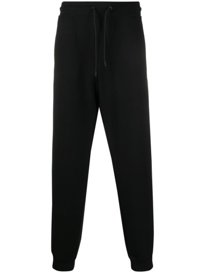 Black Men's Armani Emporio Cropped Drawstring Track Pants | KWM8NVT