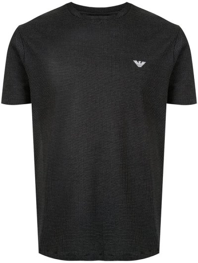 Black Men's Armani Emporio Dot Print T Shirts | NI7QK6C