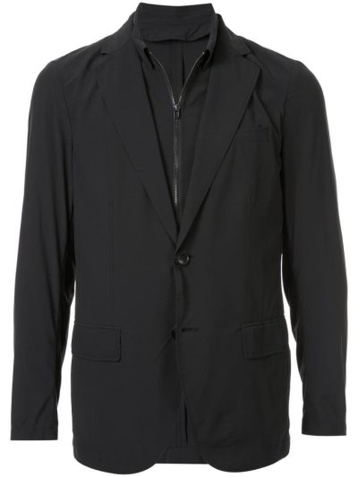 Black Men's Armani Emporio Double Layer Blazers | KTRWX6S