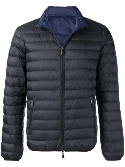 Black Men's Armani Emporio Down Padded Jacket Jackets | VL5JRUG