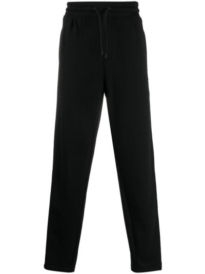 Black Men's Armani Emporio Side Stripe Track Pants | STROJ7N