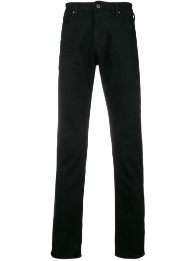 Black Men's Armani Emporio Slim Fit Jeans | 96UXHQ6