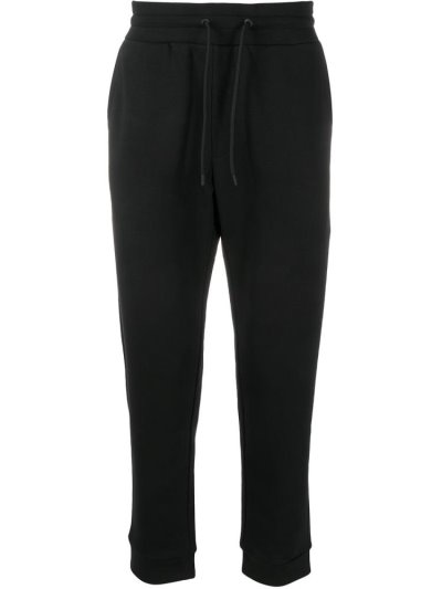 Black Men's Armani Emporio Slim Fit Track Pants | CPCUHDI