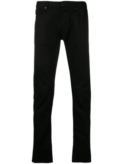 Black Men's Armani Emporio Slim Fit Pants | N9AVWFN