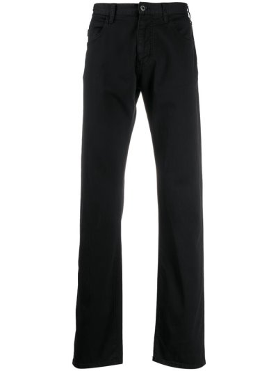 Black Men's Armani Emporio Slim Fit Jeans | RS8K8X9