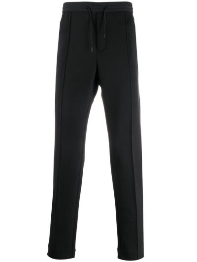 Black Men's Armani Emporio Slim Fit Drawstring Pants | T0692WN