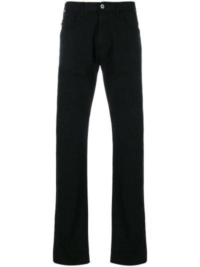 Black Men's Armani Emporio Straight Leg Jeans | 78EB7IB