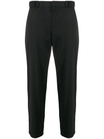 Black Men's Armani Emporio Straight Fit Pants | UD59ZMI