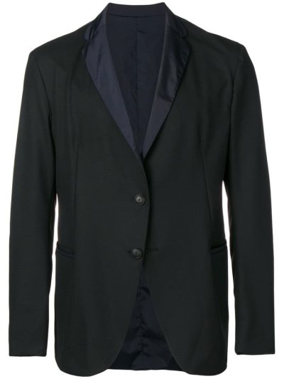 Black Men's Armani Emporio Suit Casual Jackets | UX0N8XE