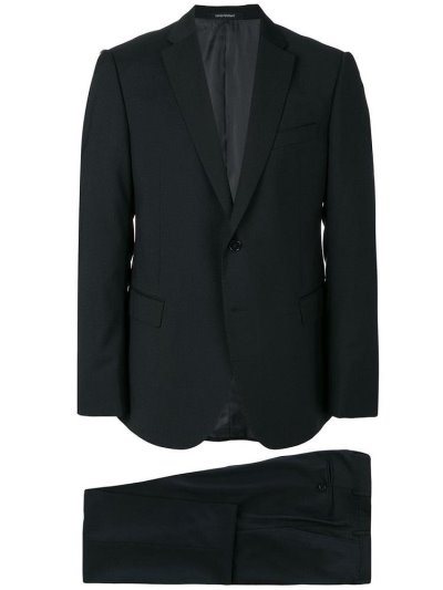 Black Men's Armani Emporio Two Piece Suits | TOI4B8U