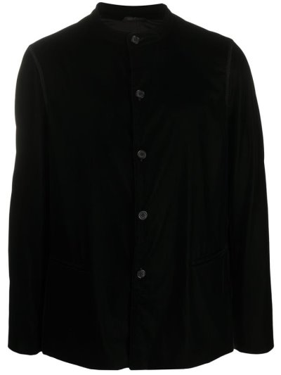 Black Men's Giorgio Armani Button Down Jackets | T5OMDC5