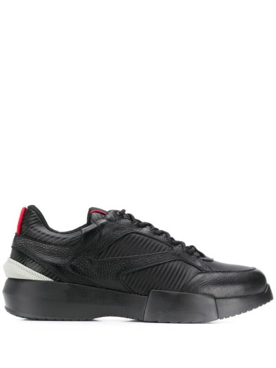 Black Men's Giorgio Armani Lace Up Sneakers | PC8PLPQ