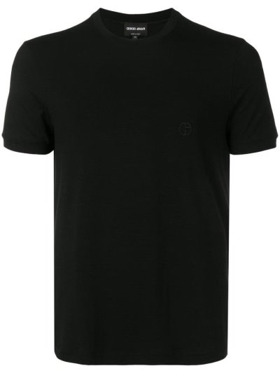 Black Men's Giorgio Armani Slim Fit T Shirts | MAFEH8P