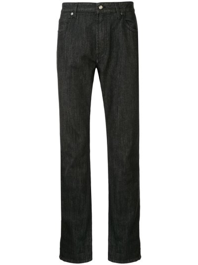 Black Men's Giorgio Armani Straight Leg Jeans | 1K60Q54