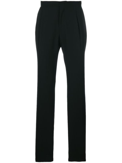 Black Men's Giorgio Armani Wool Tailored Pants Pants | GWRRCYK