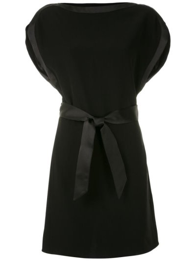 Black Women's Armani Emporio Belted Cocktail Dress | R8G0Y8F