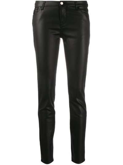 Black Women's Armani Emporio High Rise Skinny Fit Jeans | CGM0L58