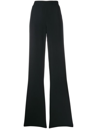 Black Women's Armani Emporio High Waisted Wide Leg Pants | OJ7LNDJ