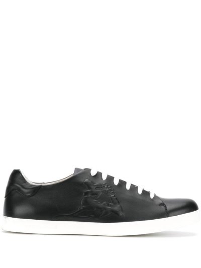 Black Women's Armani Emporio Lace Up Sneakers | KDJ1ZCN