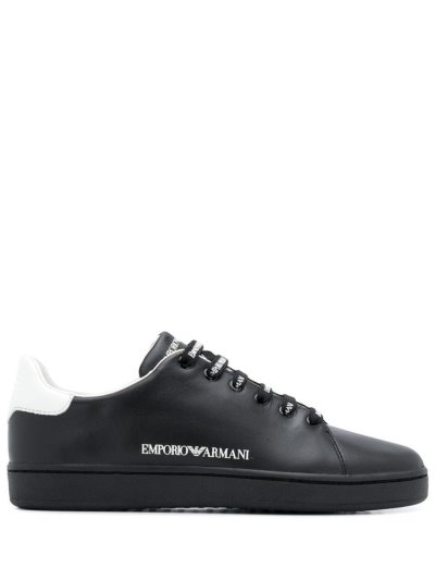 Black Women's Armani Emporio Low Top Sneakers | 3Z5EGJ5