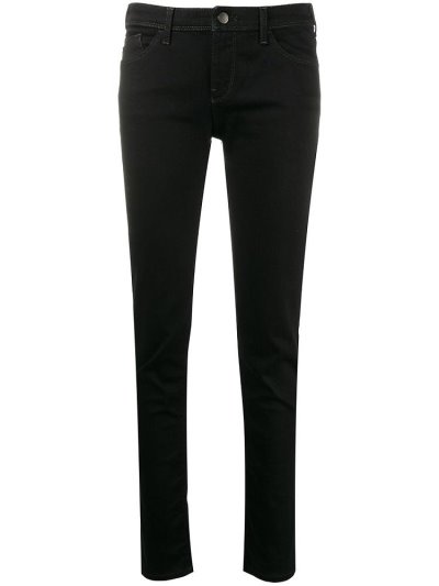 Black Women's Armani Emporio Low Rise Skinny Jeans | TDTLTS2