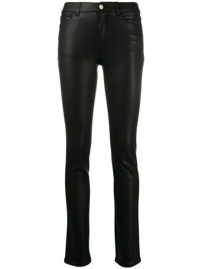 Black Women's Armani Emporio Mid Rise Skinny Jeans | LPEGFZT