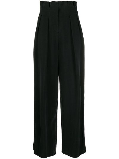 Black Women's Armani Emporio Paperbag Waist Pants | WZH1UXY