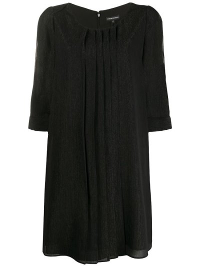 Black Women's Armani Emporio Slit Sleeve Shift Dress Dress | G0WJZHC