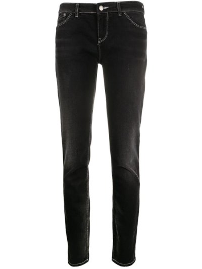 Black Women's Armani Emporio Stretch Fit Low Waist Jeans | VC6HHFH