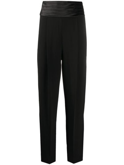 Black Women's Armani Emporio Tailored Tuxedo Pants | OFNN0JW