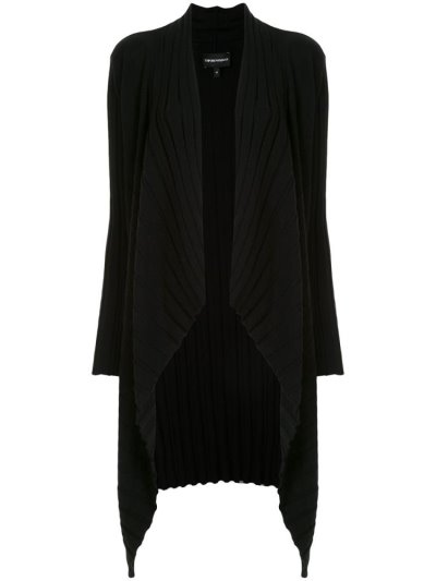 Black Women's Armani Emporio Waterfall Hem Cardigan | VHVZJ4B