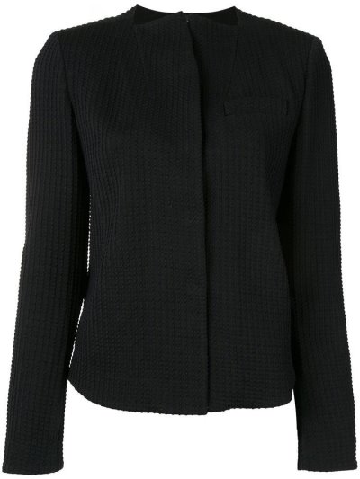 Black Women's Giorgio Armani Concealed Front Jackets | 7QF8M5Z