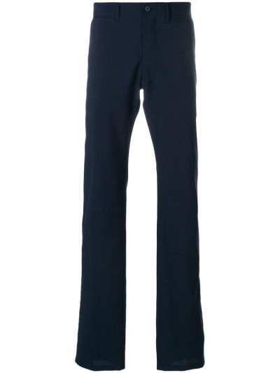 Blue Men's Armani Collezioni Tailored Fitted Pants | SQUFHHM