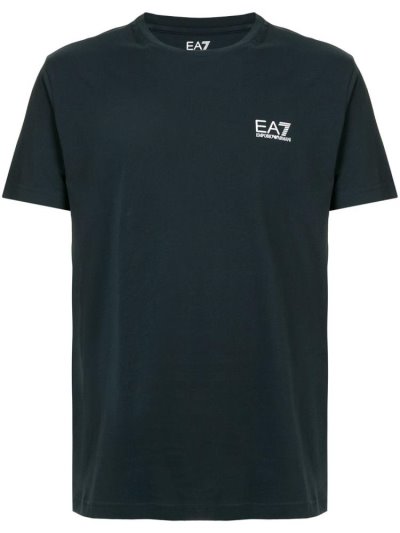 Blue Men's Ea7 Emporio Armani Logo Printed T Shirts | 39TOQHF