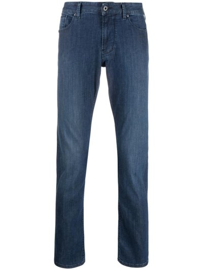 Blue Men's Armani Emporio Denim Low Rise Jeans | LUYQ200