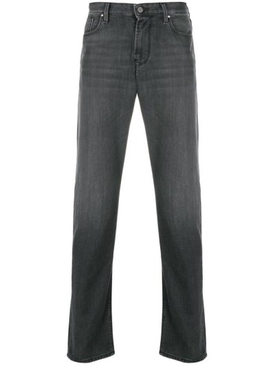 Blue Men's Armani Emporio Denim Straight Leg Jeans | UT3JI3X