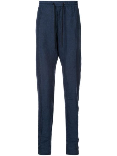 Blue Men's Armani Emporio Elasticated Waist Pants | 2LMIICF