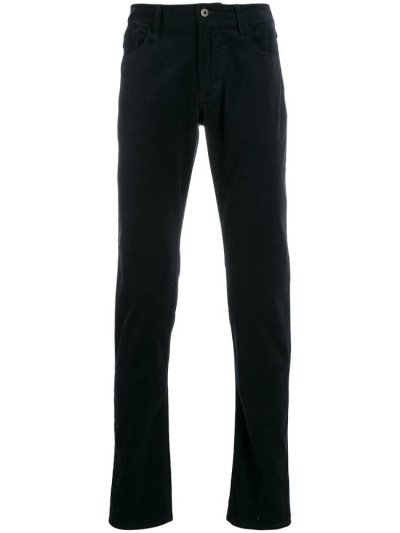 Blue Men's Armani Emporio Flared Mid Rise Pants | HAKW6KF