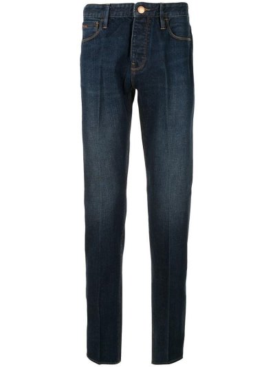 Blue Men's Armani Emporio High Rise Slim Fit Jeans | 6YTQHZP