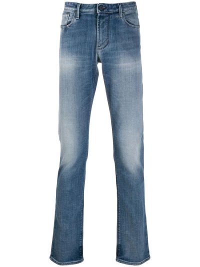 Blue Men's Armani Emporio J06 Slim Fit Jeans | 7D08C09