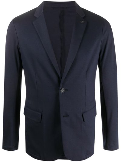 Blue Men's Armani Emporio Lapel Pin Blazers | BQXDYF6