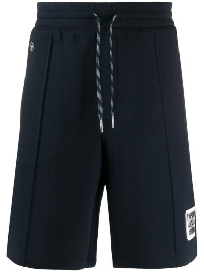 Blue Men's Armani Emporio Logo Running Shorts Shorts | EEX437Q