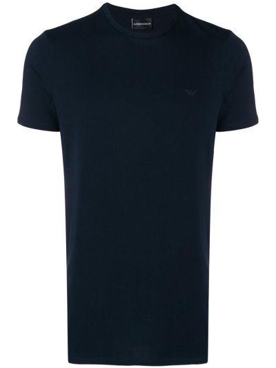 Blue Men's Armani Emporio Short Sleeve T Shirts | XJEGTE3