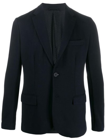 Blue Men's Armani Emporio Single Breasted Fitted Blazers | IBT7U6F