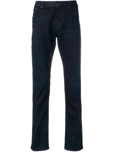 Blue Men's Armani Emporio Slim Fit Jeans | EBJXSEH